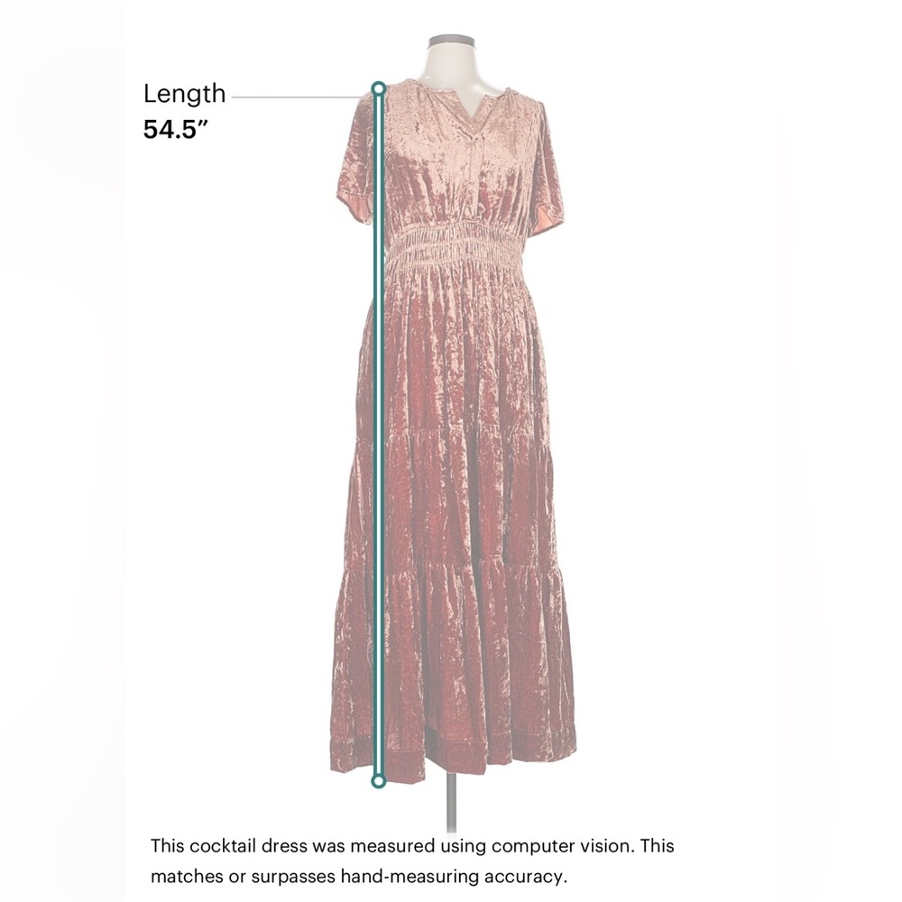 Anthropologie The Somerset Velvet Edition Maxi Dress - orange, red brown - Picture 4 of 5
